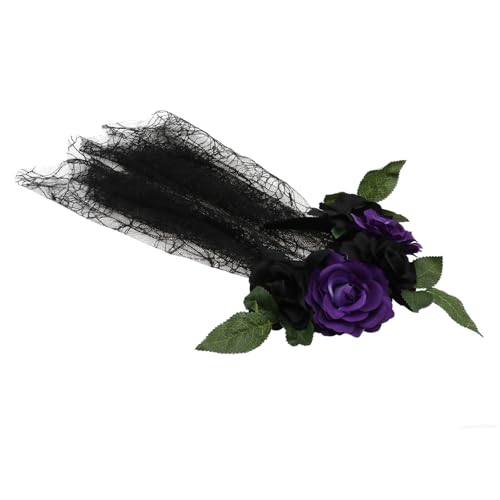 FONDOTIN Romantisches Rosen haarband Damen Party Haarschmuck mit Spitze Eleganter Haarkranz für Hochzeit Banquet und Alltag Komfortables Vielseitiges Haar accessoire für Frauen und Mädchen von FONDOTIN