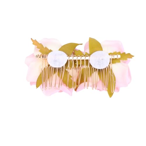 FONDOTIN Rosé Haarkamm aus Samt mit Rosenblüten Dekorativer Haarschmuck für Braut Hochzeitsfeier und Party Eleganter Haarkamm für Frauen und Mädchen FONDOTIN Rosé Haarkamm aus Samt mit Rosenblüten Dekorativer Haarschmuck für Braut Hochzeitsfeier und Party Eleganter Haarkamm für Frauen und Mädchen von FONDOTIN