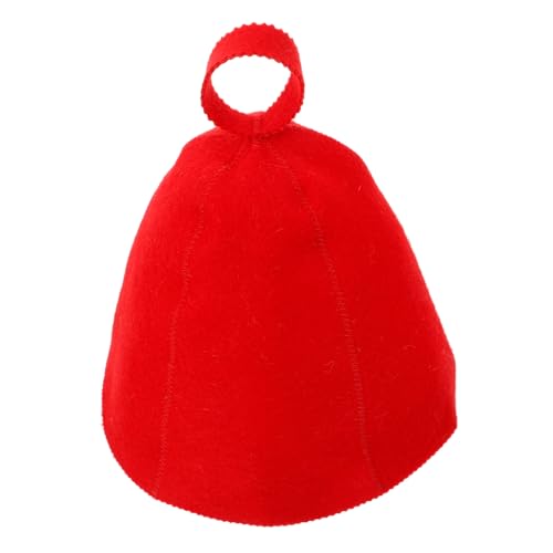 FONDOTIN Saunahut aus Natürlichem Wollfilz für Damen Hitzebeständig und Wasserabsorbierend Großer Leichter Saunahut mit Aufhängeschlaufe Schützt Kopf und Haare Beim Sauna Spa besuch von FONDOTIN