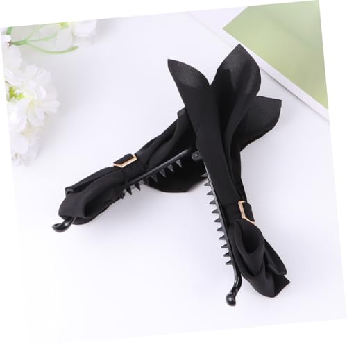 FONDOTIN Schlichte Chiffon haarklammer mit Schleifen design Langlebiger Stoff bogen Haarclip für Damen und Mädchen Vielseitig für Zöpfe und Alltag Modischer Haarschmuck in Zufällige Farbe von FONDOTIN