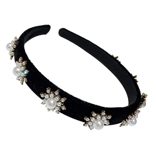 FONDOTIN Schwarzes Schneeflocken Haarband Damen Party Kopfschmuck Kreativ Modisch Universalgröße Haarschmuck für Festliche Anlässe und Familienfeiern von FONDOTIN