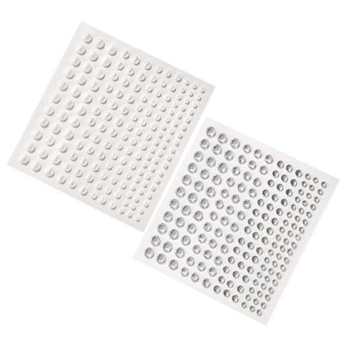 FONDOTIN Self Adhesive Perlen Strassstein sticker Flache Rückseite Starke Haftung Vielseitig für DIY Nagelkunst Gesichtsschmuck Make up Mix aus Perlen und Strasssteinen von FONDOTIN