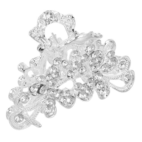 FONDOTIN Rhinestone Haarklammer Für Frauen Stilvolle Blüten-haarspange Aus Metall Mit Strasssteinen Für Hochzeiten Und Tägliches Styling Glänzender Haarschmuck Für Bräute von FONDOTIN