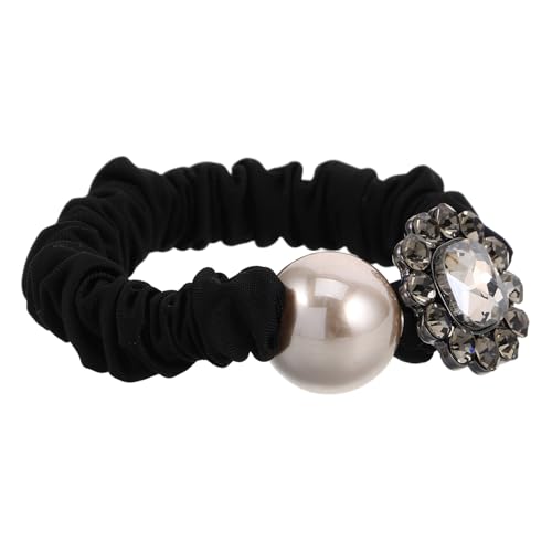 FONDOTIN Sparkly Rhinestone Hair Scrunchie mit Blumenmotiv Elastisches Haargummi für Lange Haare Modischer Haarschmuck für Damen und Mädchen Vielseitig als Armband Nutzbar Eleganter von FONDOTIN