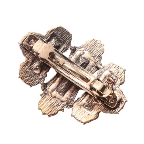 FONDOTIN Stilvolle Haarklammer mit Funkelnden Kristallsteinen Langlebige Legierung Antiker Look Ponytail Clip für Damen und Mädchen Haardekoration für Alltag und Party Gold Schwarz von FONDOTIN