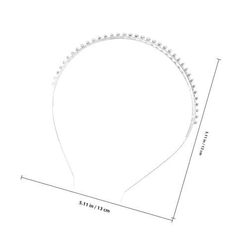 FONDOTIN Strass Haarreif Damen Braut Kopfschmuck Hochzeitsstirnband Silber Glänzend Leicht für Party Abend Prom und Fest von FONDOTIN