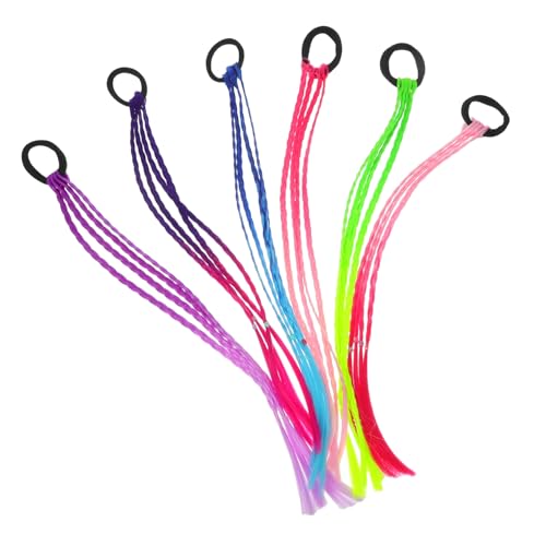 FONDOTIN Teiliges Bunte Haarbänder für Mädchen Farbverlaufende Perücken haargummis Strapazierfähige Stoffhaarbänder Geeignet für Geburtstag Bühne und Kinderparty von FONDOTIN