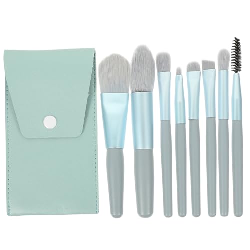 FONDOTIN Teiliges Make Up Pinselset mit Blauen Holzgriffen Kompakt und Tragbar Weiche Synthetische Borsten für Concealer Lidschatten und Highlighter Vielseitig Einsetzbar für Präzises von FONDOTIN