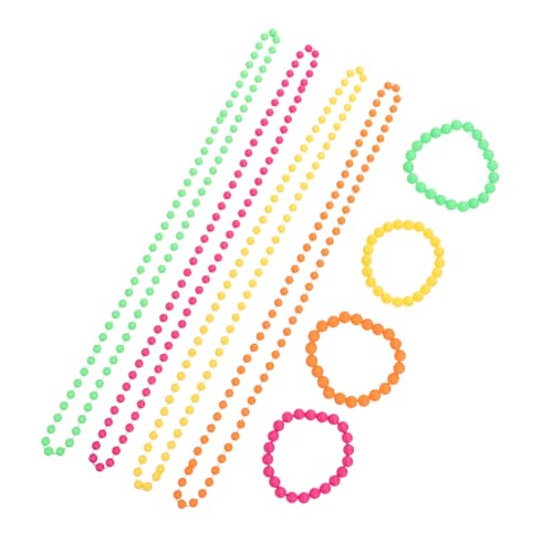 FONDOTIN Teiliges Neon Perlen Schmuckset Damen Kette und Armband in Vier Farben Langlebig und Leicht Modisch für Party und Alltag Vielseitiges Accessoire für Eleganten Look und Rollenspiele FONDOTIN Teiliges Neon Perlen Schmuckset Damen Kette und Armband in Vier Farben Langlebig und Leicht Modisch für Party und Alltag Vielseitiges Accessoire für Eleganten Look und Rollenspiele von FONDOTIN