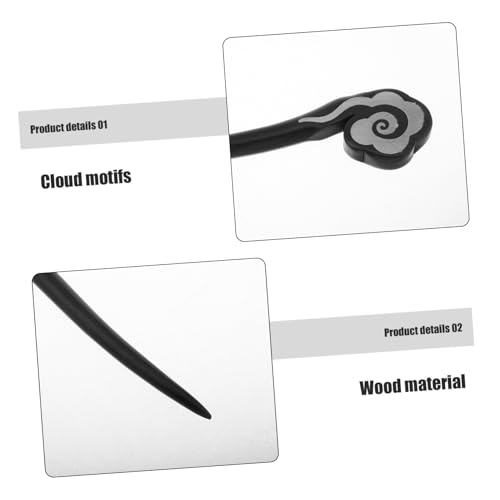 FONDOTIN Traditionelle Chinesische Haarnadel Wolken design Fest Haltend Leichtes Holz Haarschmuck für Frauen Vintage Frisur Hochsteckfrisur Accessoire für Lange Lockige Haare Alltag von FONDOTIN