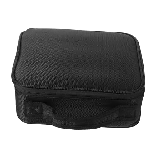 FONDOTIN Tragbare Kosmetiktasche Schwarz Mehrlagige Handtasche mit Reißverschluss Selbststehend Vielseitig als Make Up und Reise Organizer für Frauen und Männer Kompakt und von FONDOTIN