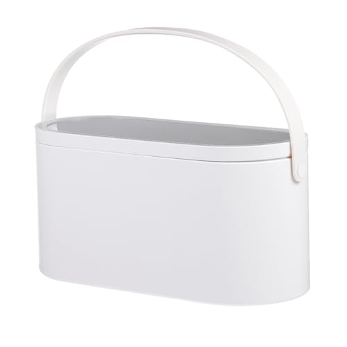 FONDOTIN Tragbarer Makeup Organizer Box mit Verstellbarem LED Spiegel Faltbarer Kosmetikspiegel mit Ständer Großer Aufbewahrungskoffer für Reisen Business und Outdoor Einfach Zugänglich von FONDOTIN
