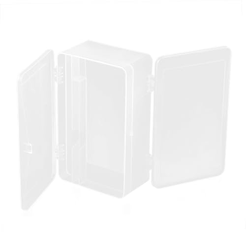 FONDOTIN Transparente Nagelwerkzeug Aufbewahrungsbox Doppellagiger Organizer mit Separatem Fach Großer Kapazität Langlebige Kunststoffbox für Nagelbürsten Clipper und Nagellack Zuhause von FONDOTIN