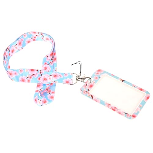 FONDOTIN Transparente wasserdichte Türzugangskartenhülle mit Blumenmuster Kratzfest Vielseitiger Kartenhalter für Studenten für Busfahrkarten Namensschilder und Ausweise von FONDOTIN