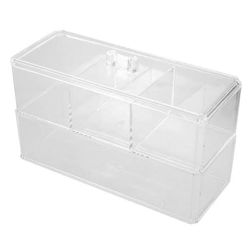 FONDOTIN Transparenter Kosmetik Organizer mit Deckel Staubschutz Aufbewahrungsbox für Wattepads Wattestäbchen Make up Pinsel und Schminkutensilien Praktischer Makeup Box Organizer für FONDOTIN Transparenter Kosmetik Organizer mit Deckel Staubschutz Aufbewahrungsbox für Wattepads Wattestäbchen Make up Pinsel und Schminkutensilien Praktischer Makeup Box Organizer für von FONDOTIN