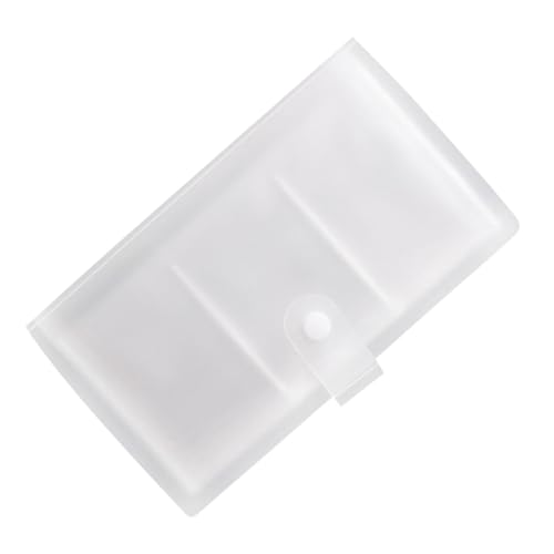 FONDOTIN Transparenter Visitenkartenhalter mit Fächern Langlebige Aufbewahrungsmappe für Visiten und Namenskarten Praktischer Kartenhalter für Büro und Unterwegs Unisex Design von FONDOTIN
