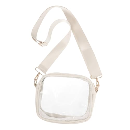 FONDOTIN Verstellbare Transparente Crossbody Tasche aus Robustem PVC mit Abnehmbarem Schultergurt Leichte Umhängetasche für Konzerte und Sportveranstaltungen Praktische Kleine Handtasche von FONDOTIN