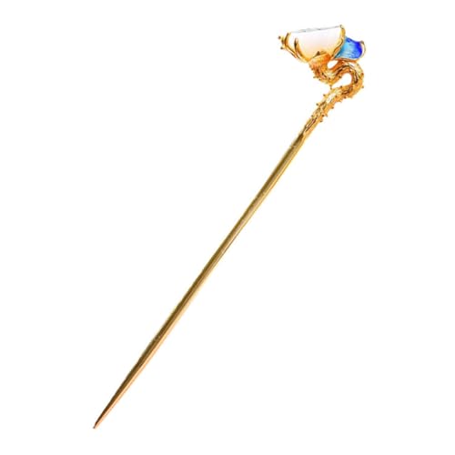 FONDOTIN Vintage Chinesische Haarnadel mit Blütenmotiv Metall haarstab Retro Hanfu Haarschmuck Eleganter Hochzeit haarstick Traditioneller Brautschmuck für Damen und Besondere Anlässe von FONDOTIN