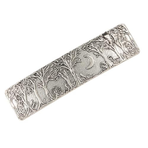 FONDOTIN Vintage Haarklammer Mondmotiv Haarnadel Damen Eleganter Haarschmuck Retro Stil Wald Design Metallspange für Besondere Anlässe und Alltag von FONDOTIN