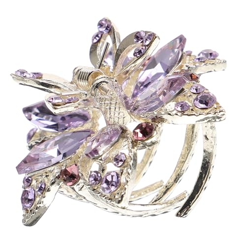 FONDOTIN Vintage Haarklammer mit Strassblumen Komfortabler Haarschmuck für Damen Stabiler Haarclip für Dünnes und Dickes Haar Vielseitiger Haarhalter für Alltag Hochzeit Geschenkidee von FONDOTIN