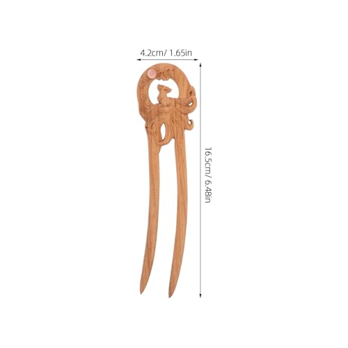 FONDOTIN Vintage Holz Haargabel mit Filigraner Schnitzerei Dekorativer Haarschmuck für Damen Multifunktional für Elegante Hochsteckfrisuren und Dutt Handgefertigter Chinesischer Haarstab FONDOTIN Vintage Holz Haargabel mit Filigraner Schnitzerei Dekorativer Haarschmuck für Damen Multifunktional für Elegante Hochsteckfrisuren und Dutt Handgefertigter Chinesischer Haarstab von FONDOTIN