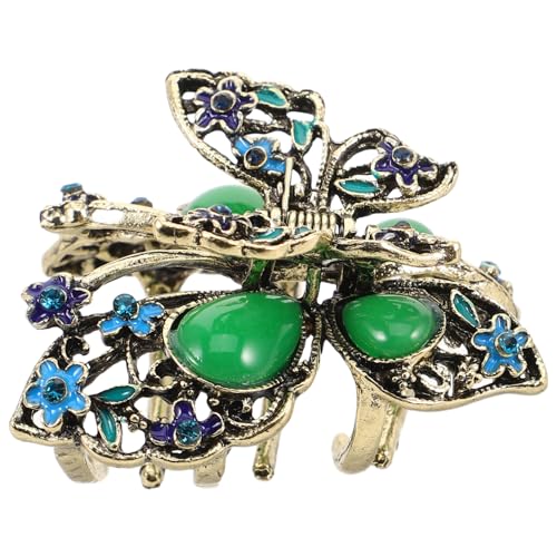 FONDOTIN Vintage Schmetterling Haarspange mit Strass Große Haarklammer für und Mädchen Rutschfeste Krallenclips Haaraccessoire für Hochzeiten und Besondere Anlässe Blau von FONDOTIN
