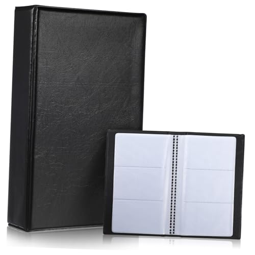 FONDOTIN Visitenkartenhalter aus PU Große Kapazität Karten Klar Sichtbare Taschen und Leicht für Büro und Geschäftsreisen Professioneller Organizer zur Kartenaufbewahrung von FONDOTIN