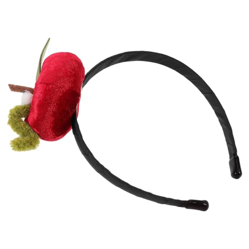 FONDOTIN Weihnachtlicher Haarreif mit Apfel Design Vintage Samt Haaraccessoire für Damen für Festlichkeiten und Feiern Weich und Bequem von FONDOTIN