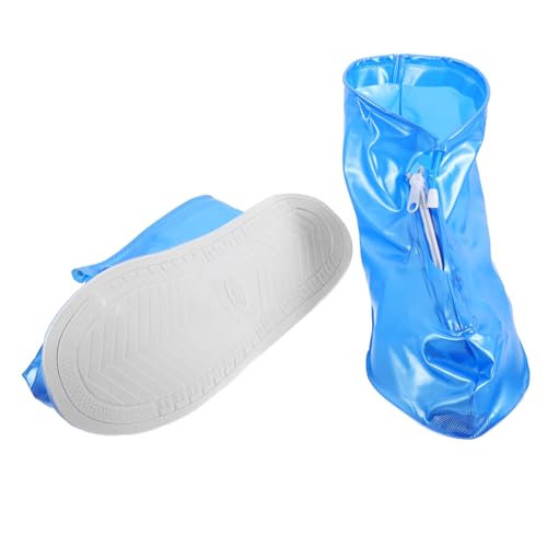 FONDOTIN wasserdichte Schuhüberzieher mit Reißverschluss Wiederverwendbare Überschuhe für Damen und Herren rutschfeste Regenstiefel überzieher Faltbar Robust für Outdoor Sportschuhe von FONDOTIN