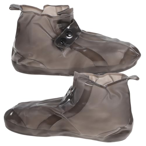 FONDOTIN wasserdichte Überschuhe mit Doppel Snap Verschluss rutschfest und Verschleißfest Schutz für Herren Outdoor Schuhe für Regen Wandern Radfahren und Alltagsschutz von FONDOTIN