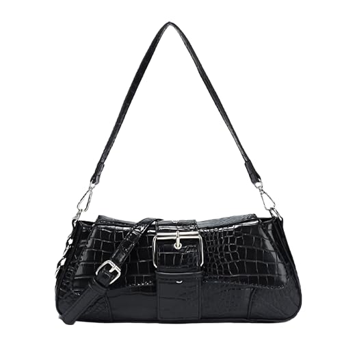 FONETTOS Y2K Punk Funky Tasche, Sourpuss Goth Crossbody Sfly Einzigartige Geldbörse Neuheit Rock Frauen Schultertaschen Mädchen Handtasche, B-schwarz von FONETTOS