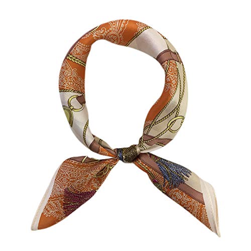 FONYVE Schal aus 100% Maulbeerseide, leicht, quadratisch, Satin, kleiner Seidenhaarschal zum Schlafen, 53,3 x 53,3 cm, Small von FONYVE