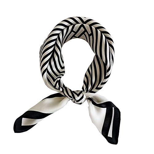 FONYVE Schal aus 100% Maulbeerseide, leicht, quadratisch, Satin, kleiner Seidenhaarschal zum Schlafen, 53,3 x 53,3 cm, Small von FONYVE