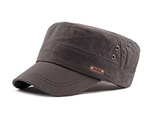 FOOKREN Military Cap Herren Army Caps Baumwolle Basecap Vintage Einstellbare Sports Outdoor Kappe NO-26 (Grau) von FOOKREN