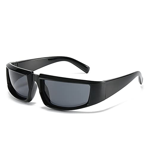 FOOOZ Radfahren Sport Steampunk Sonnenbrille Damen Punk Goggle Marke Designer Sonnenbrille Herren Silber Spiegel Shades Reitbrille,Schwarz Grau,AS FOOOZ Radfahren Sport Steampunk Sonnenbrille Damen Punk Goggle Marke Designer Sonnenbrille Herren Silber Spiegel Shades Reitbrille,Schwarz Grau,AS von FOOOZ