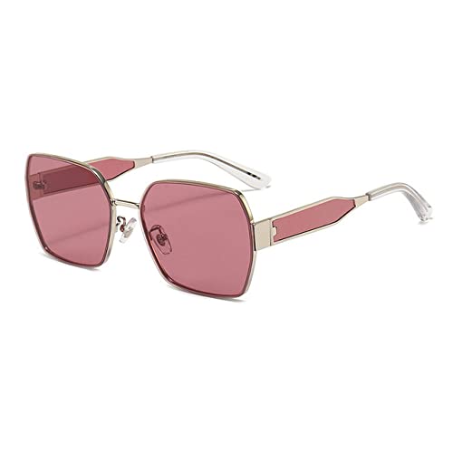 FOOOZ Sonnenbrillen Damen Luxus HD Nylon Quadratische Sonnenbrillen Damen Großer Rahmen Breites Bein Sonnenbrillen Farbtöne für Damenmode,C4,Andere von FOOOZ