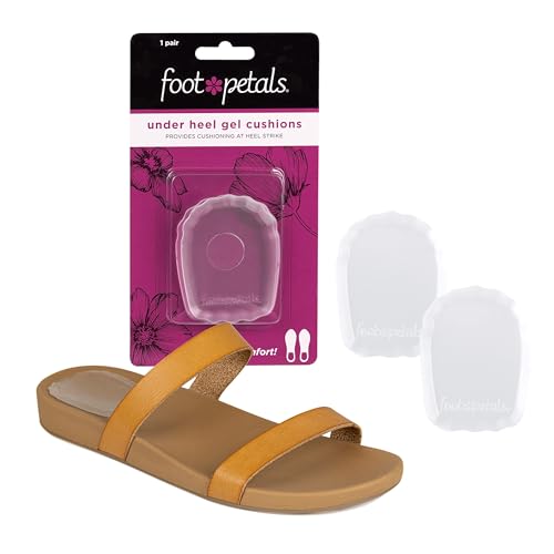 Foot Petals Damen Haute Heelz Kissen Stoßdämpfend Rutschfest Fersenschmerzen Linderung Anthrazit Keine Größe M US, anthrazit von FOOT PETALS