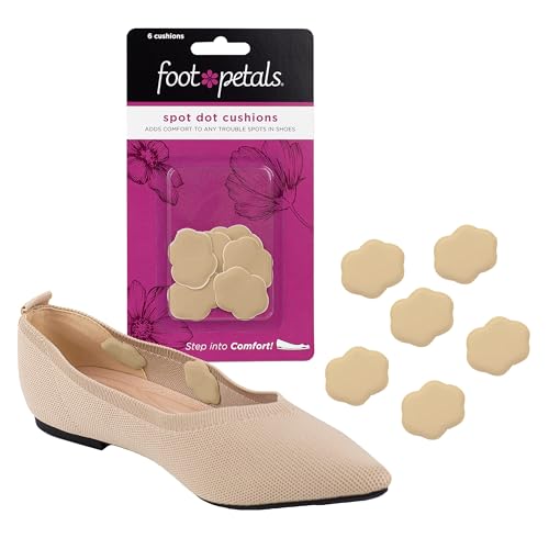 FOOT PETALS Spot Dot Kissen, Druckpunkt Lösung für Blasenentlastung, Reibschutz, Damen Fersen, Pumps, Flats Pressure Pointz Punktkissen, W, Khaki, Einheitsgröße von FOOT PETALS