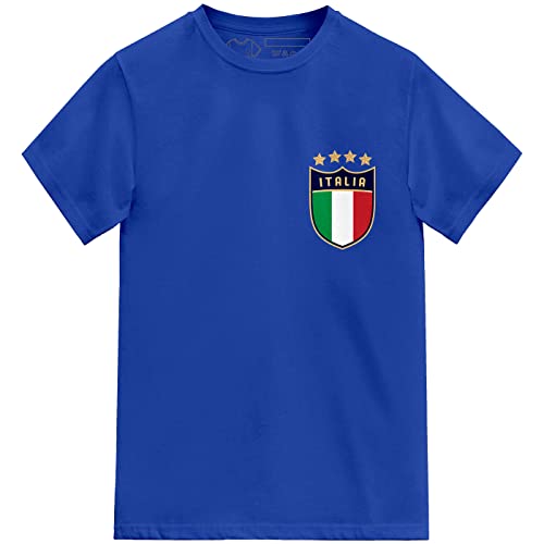 FOOTEEZ Kinder Italia Fußballtrikot Italien, Royal Blue, 7-8 Jahre von FOOTEEZ
