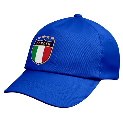 FOOTEEZ Kinder Kappe Italien Fußball Cup Italia Hut, blau, Einheitsgröße von FOOTEEZ