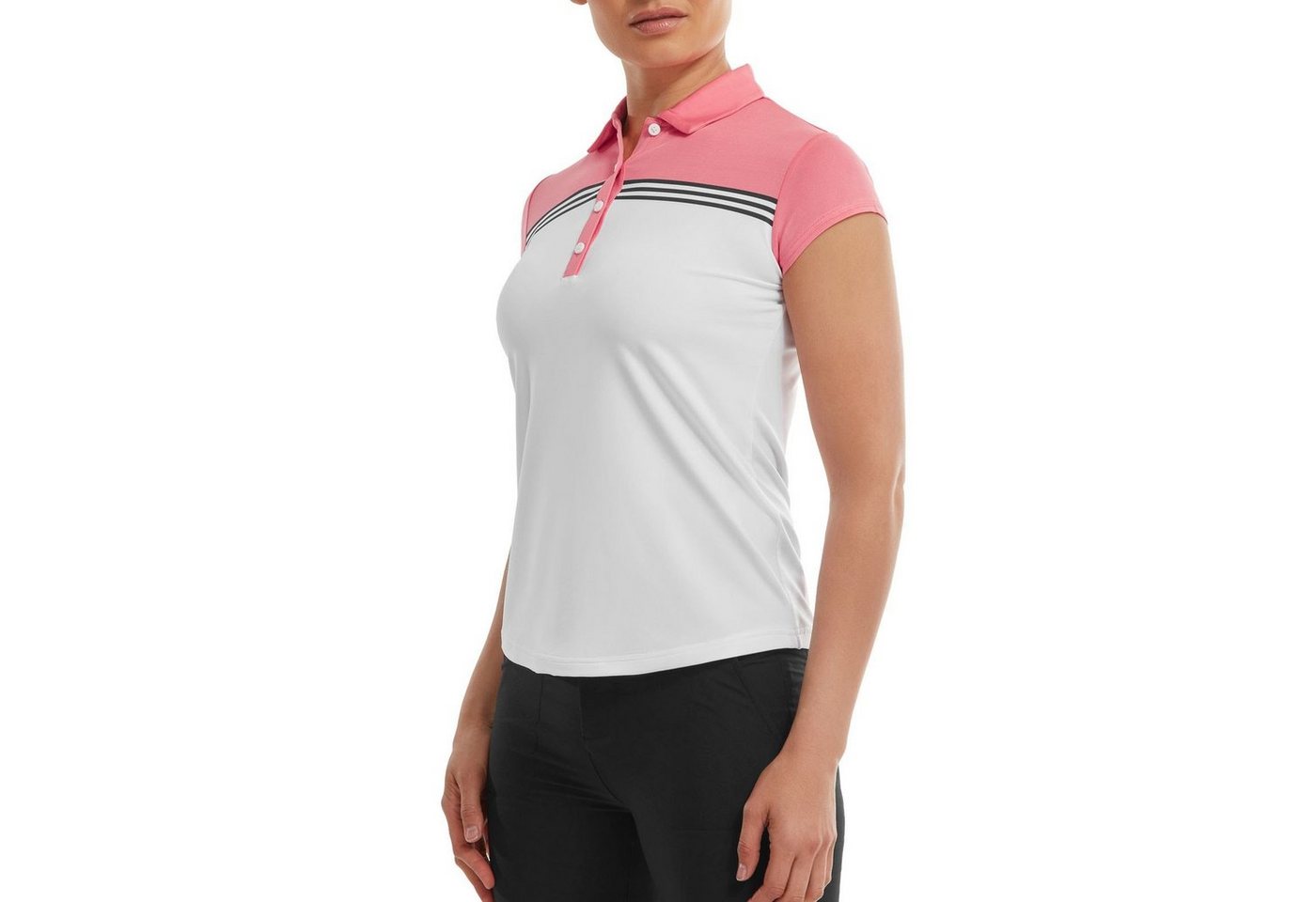 FOOTJOY Poloshirt Footjoy Damen Colourblock-Jersey Poloshirt (1-tlg) Sonnenschutz LSF 30,Schnell trocknend von FOOTJOY