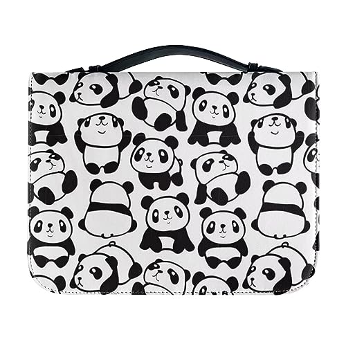 FOR U DESIGNS Niedliche Panda-Bibelhülle für Männer und Frauen, Bibelschutztaschen, Kirchenstudium, mit Griff und Reißverschluss, große Größe von FOR U DESIGNS