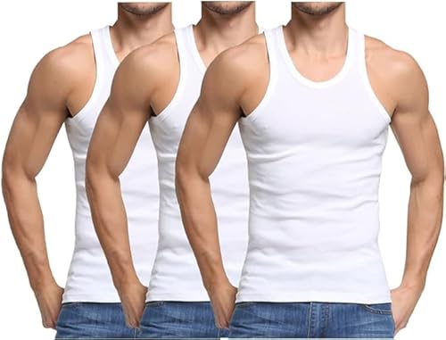FORBEMK 3er Pack Tanktops Unterhemd Herren durch gekämmte Feinripp Bio-Baumwolle Schrumpft Nicht Verblasst Nicht Undurchsichtig 3White-XXL FORBEMK 3er Pack Tanktops Unterhemd Herren durch gekämmte Feinripp Bio-Baumwolle Schrumpft Nicht Verblasst Nicht Undurchsichtig 3White-XXL von FORBEMK