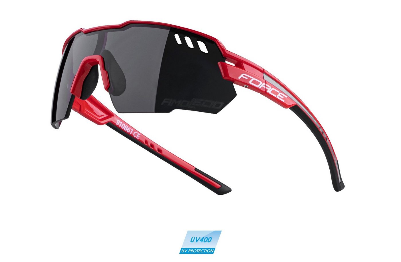 FORCE Fahrradbrille Sonnenbrille FORCE AMOLEDO rot von FORCE