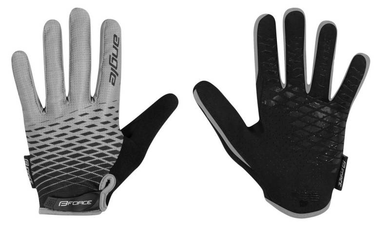 FORCE Fahrradhandschuhe Handschuhe F MTB ANGLE grau-schwarz +15 °C von FORCE
