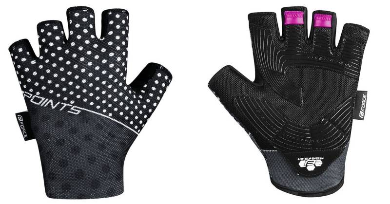 FORCE Fahrradhandschuhe Handschuhe F POINTS LADY schwarz-grau von FORCE