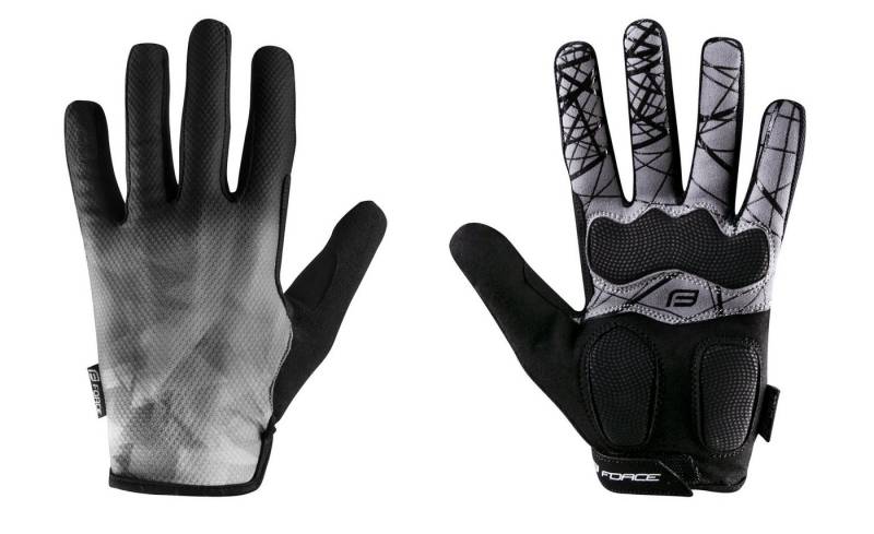 FORCE Fahrradhandschuhe Handschuhe FORCE MTB CORE grau-schwarz +15 °C plus von FORCE