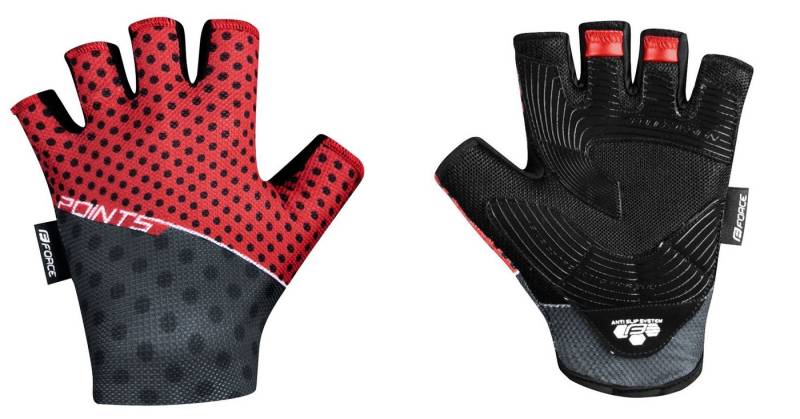 FORCE Fahrradhandschuhe Handschuhe FORCE POINTS schwarz-rot von FORCE
