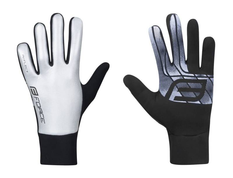 FORCE Fahrradhandschuhe Handschuhe FORCE REFLECT reflektierend von FORCE