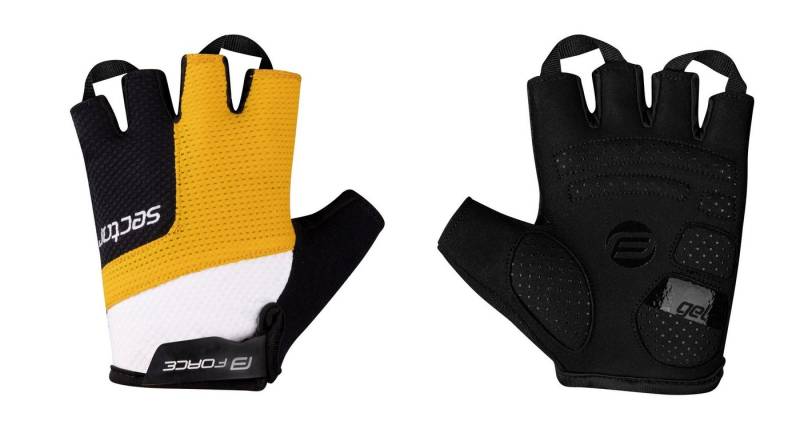 FORCE Fahrradhandschuhe Handschuhe FORCE SECTOR gelb-weiss-schwarz von FORCE